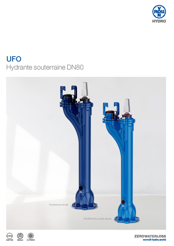 Broschüre Hydrant UFO Hydrante souterraine DN80 als PDF herunterladen