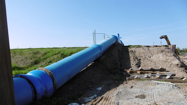 Interimsleitung zwischen Wasserwerk Canitz und Rohrbrücke